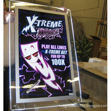 Acrylic Frame Display and Illuminated Acrylic Light Box and Frameless Acrylic Frame